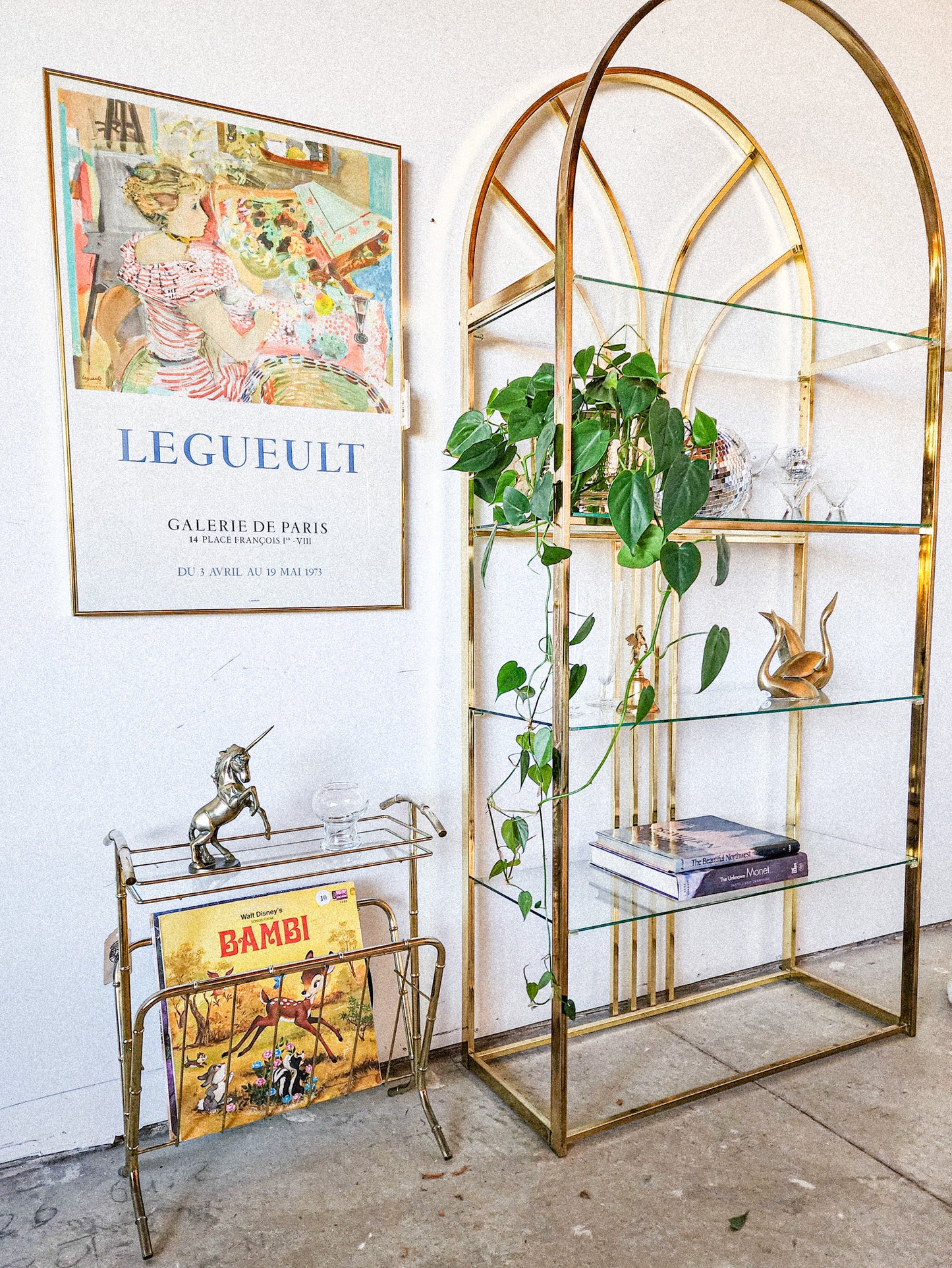 Vintage Postmodern Arched Etagere - Reclaimed Mt. Goods