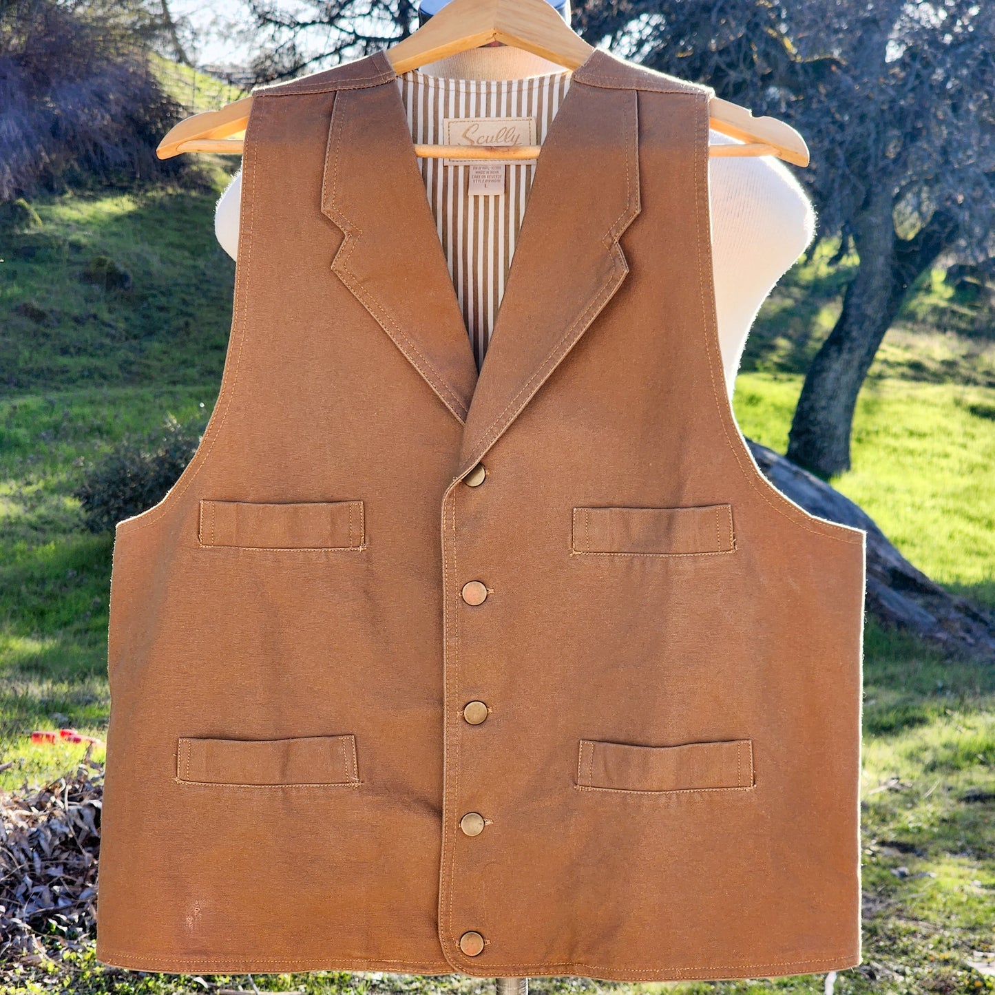 Vintage Western Style Canvas Material Scully Vest (L) - Reclaimed Mt. Goods