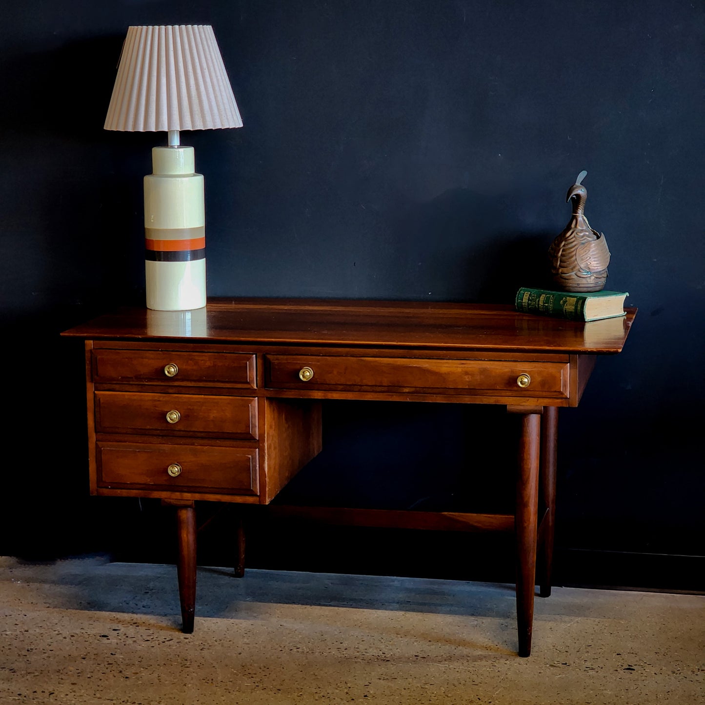 Mid-Century Solid Cherry Desk by Willett - Reclaimed Mt. Goods