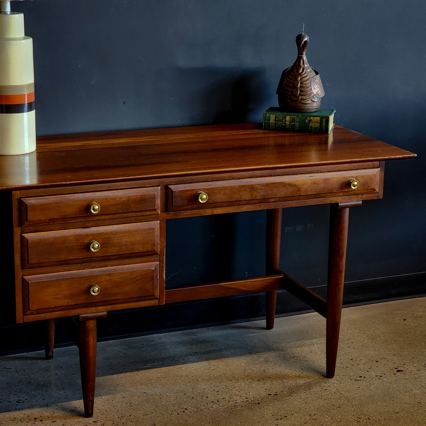 Mid-Century Solid Cherry Desk by Willett - Reclaimed Mt. Goods