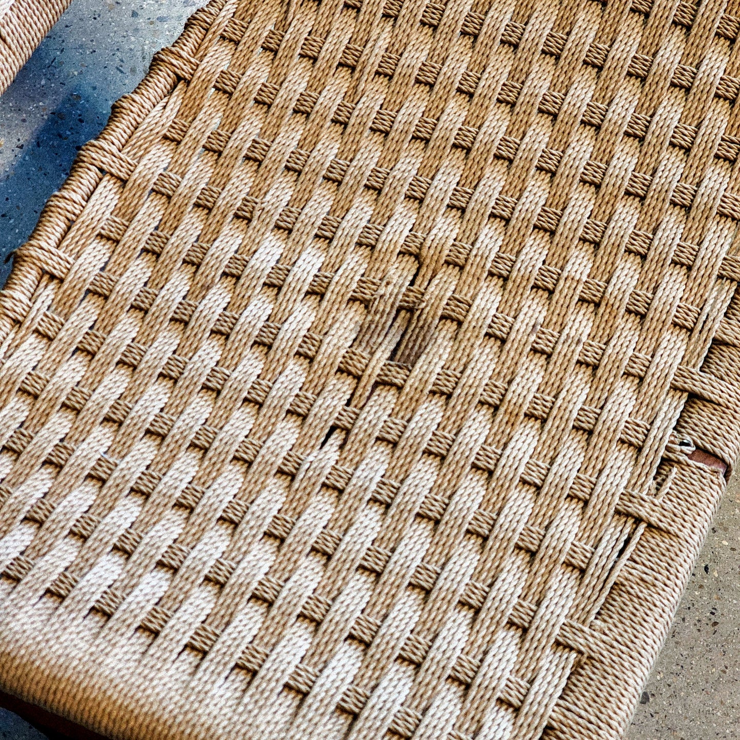 Hans Wegner Style Japanese Mid Century Folding Rope Lounge Chair - Reclaimed Mt. Goods