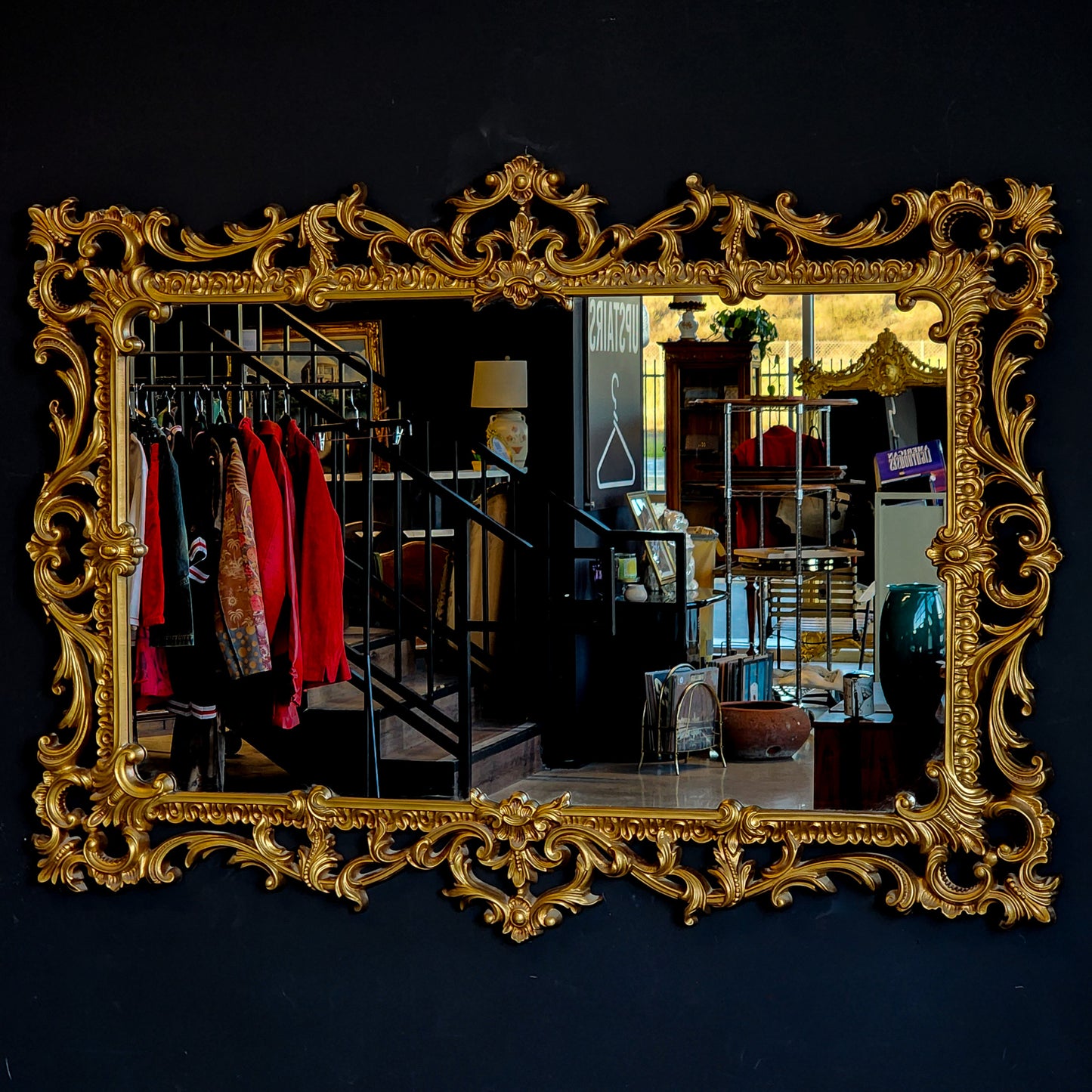 Vintage XL Syroco Style Ornate Wall Mirror - Reclaimed Mt. Goods