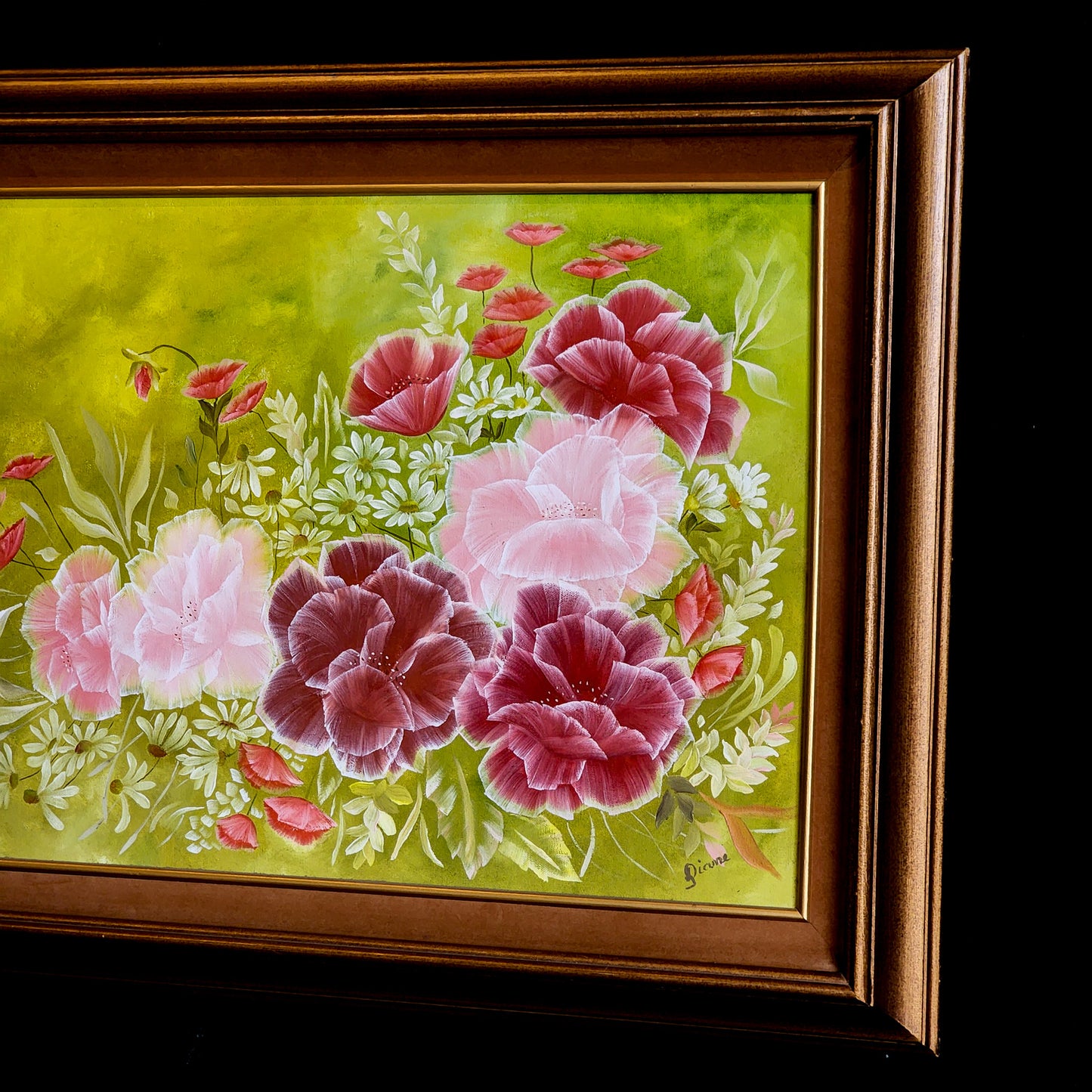 XL Original Vintage Peonys & Poppy Painting - Reclaimed Mt. Goods