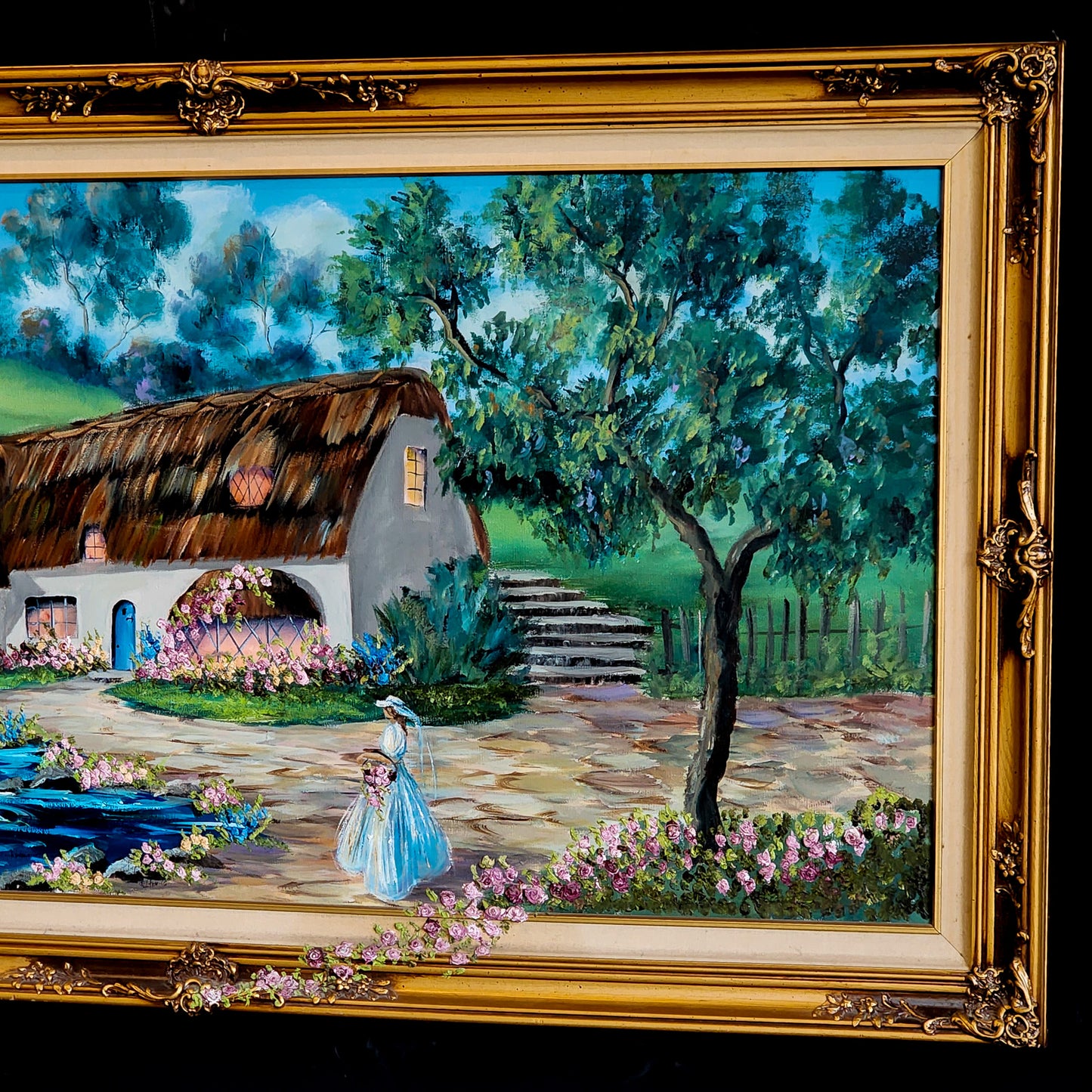 XL Original Vintage Oil Painting by Local Fresno Artist - Reclaimed Mt. Goods