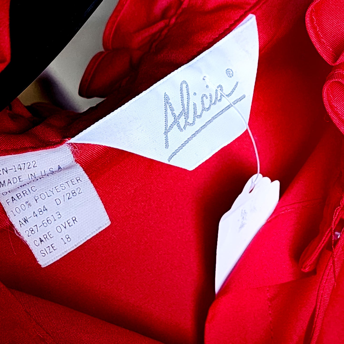 Vintage Red Ruffly & Bow Blouse (18) - Reclaimed Mt. Goods