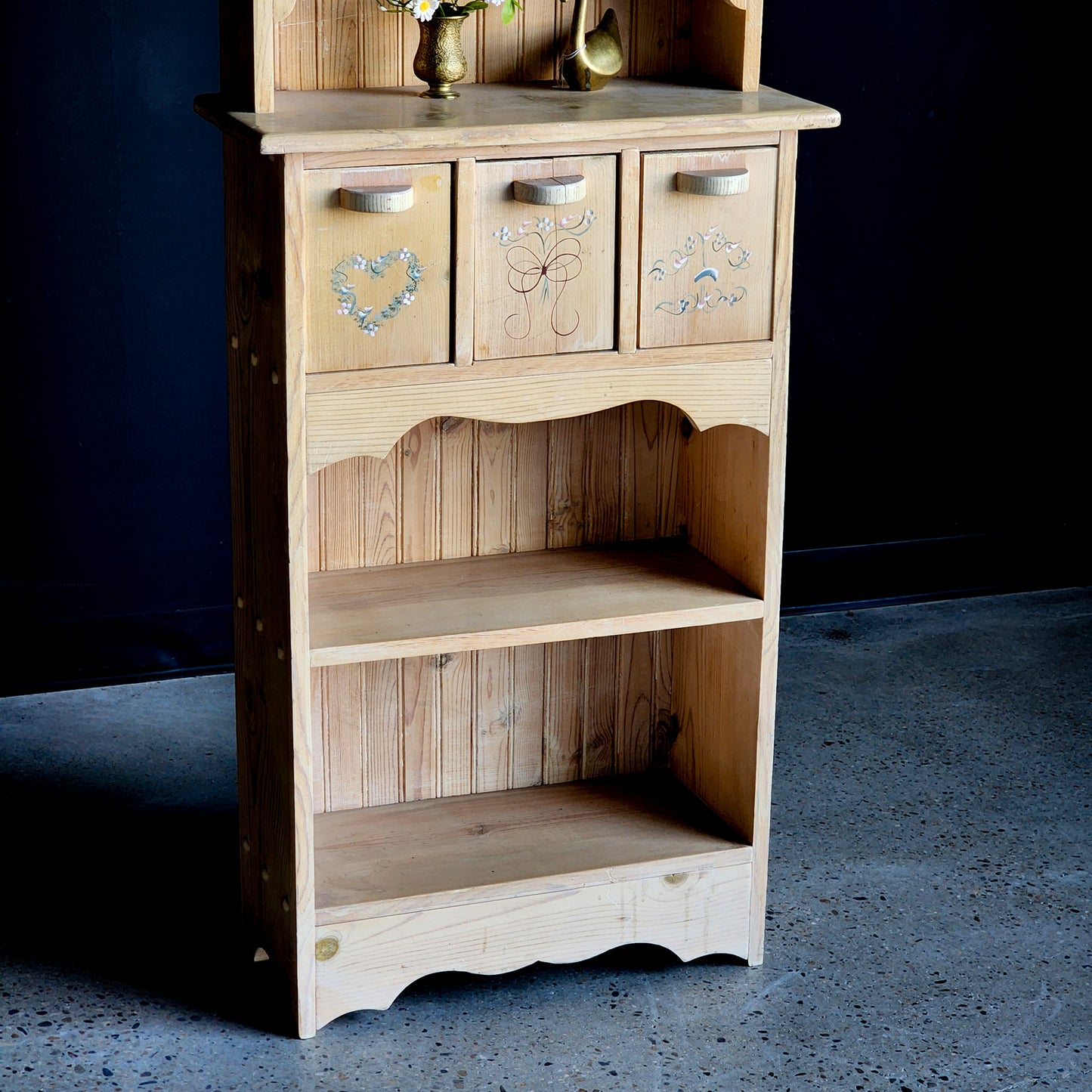 Vintage Handcrafted & Hand Painted Limewashed Apothecary Cabinet - Reclaimed Mt. Goods