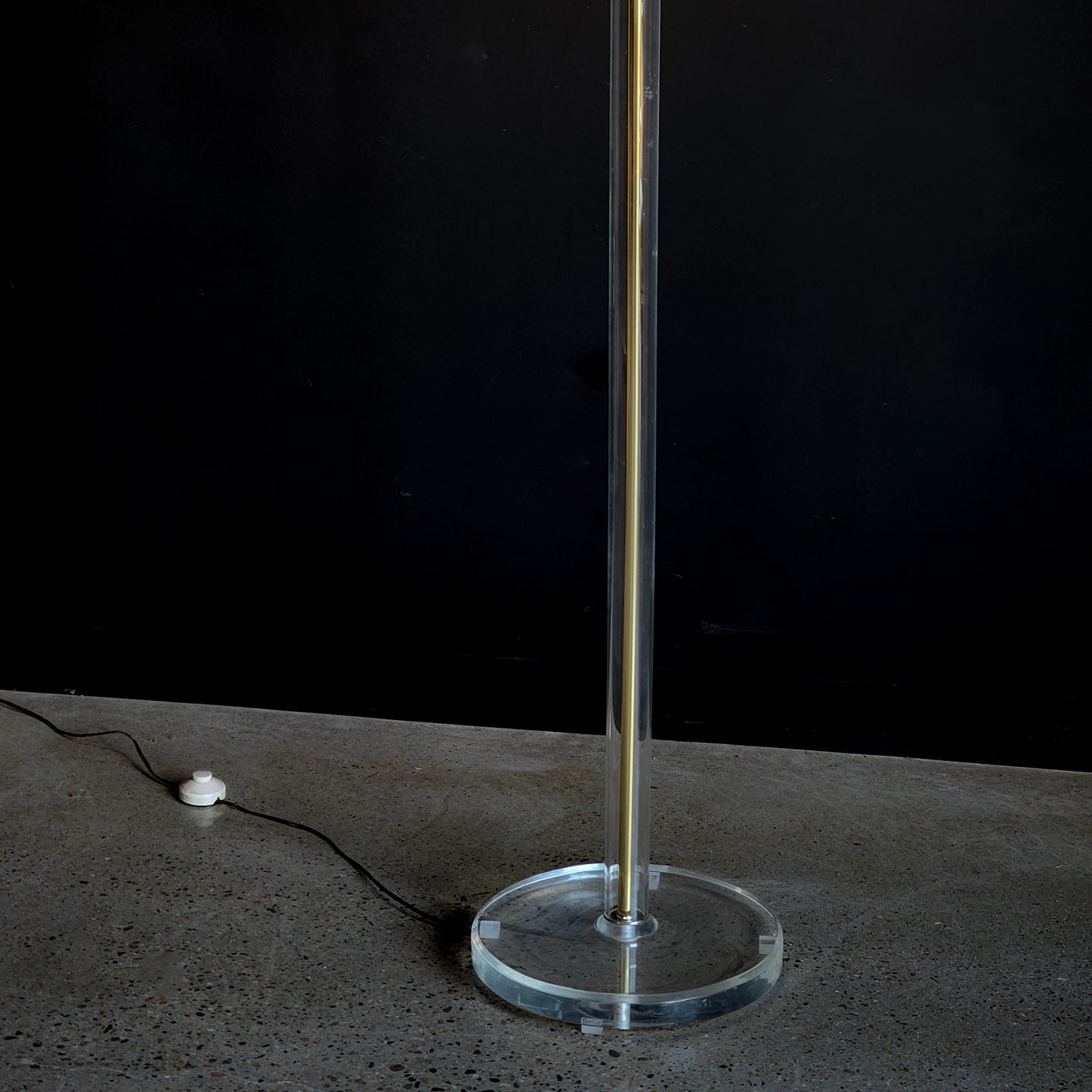 Rare Vintage 1980s Postmodern Murano Floor Lamp on Lucite Base - Reclaimed Mt. Goods