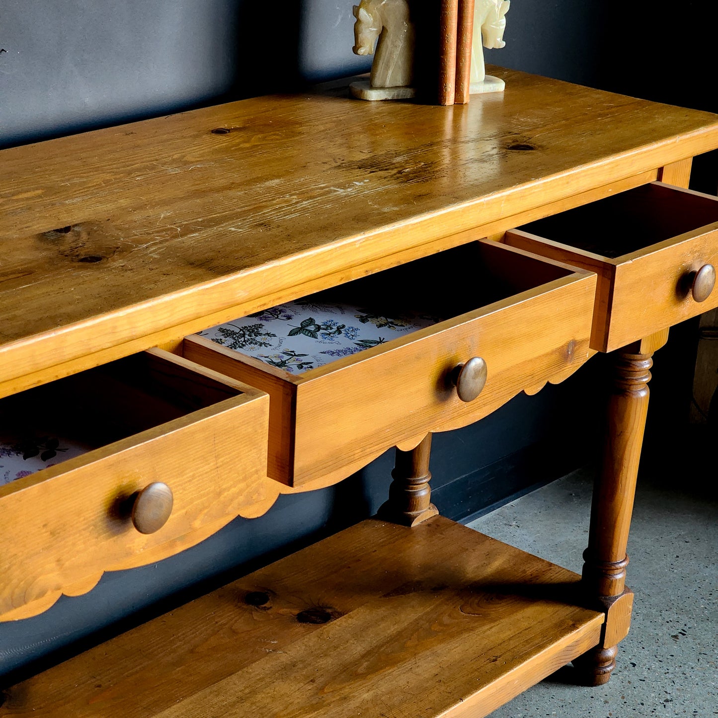 XL Vintage Pine Serving/Sideboard Table - Reclaimed Mt. Goods