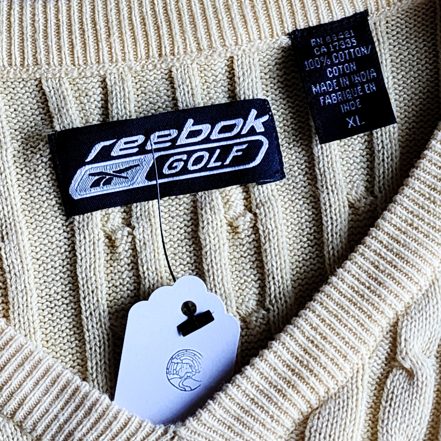 Vintage Men's Reebok Golf Chunky Knitted Vest (XL) - Reclaimed Mt. Goods