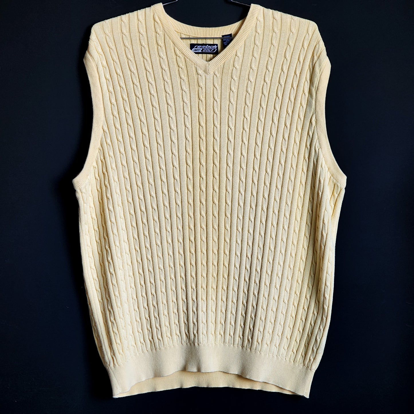 Vintage Men's Reebok Golf Chunky Knitted Vest (XL) - Reclaimed Mt. Goods