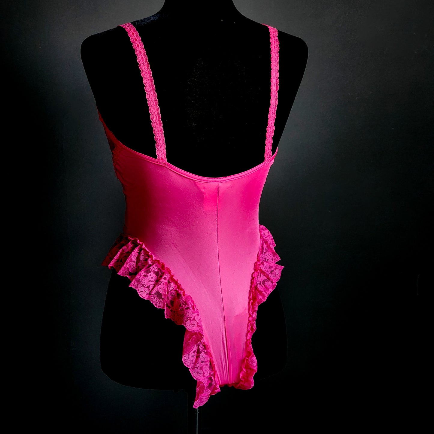 Vintage Sabrina Pink Lace Bodysuit (S) - Reclaimed Mt. Goods
