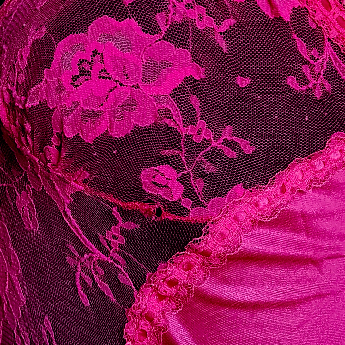 Vintage Sabrina Pink Lace Bodysuit (S) - Reclaimed Mt. Goods