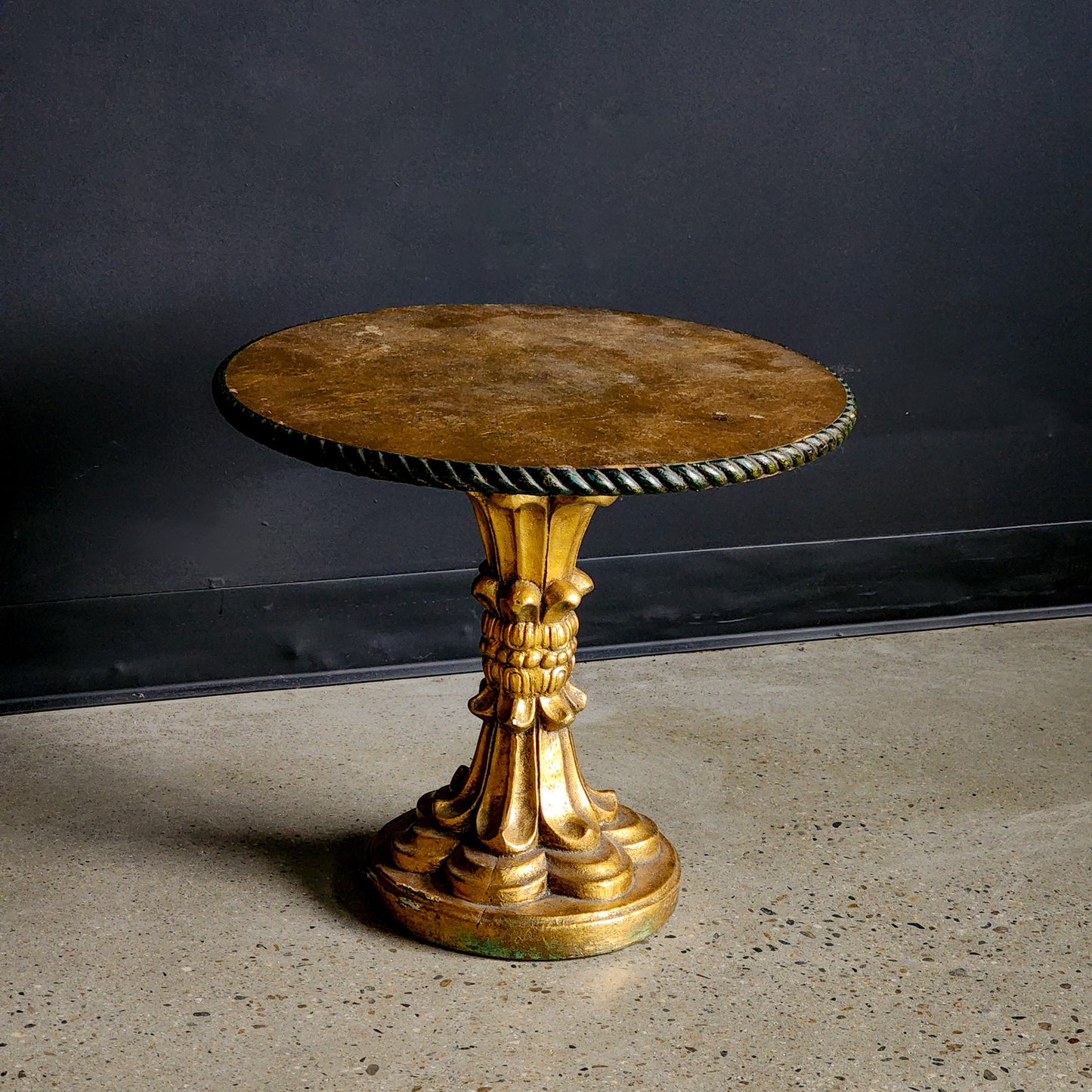 Vintage Hollywood Regency Era Gilded Accent Table - Reclaimed Mt. Goods