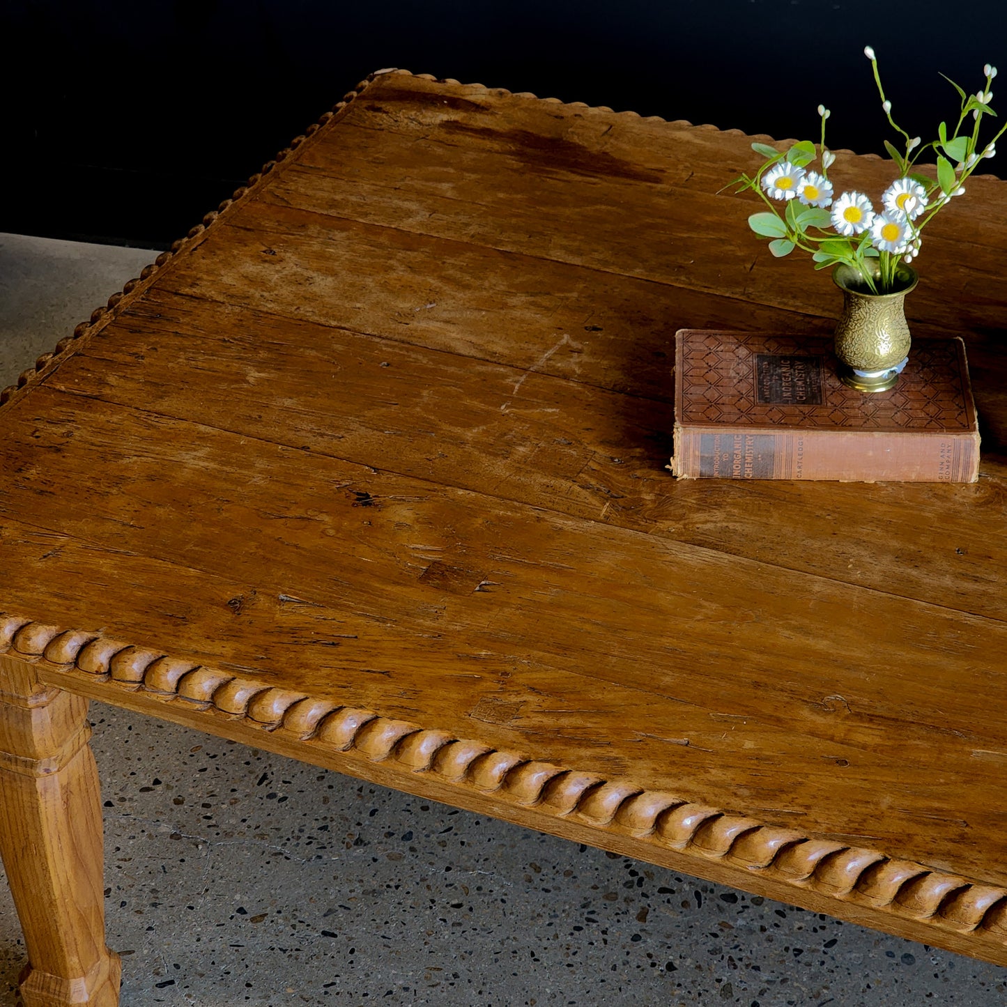 Antique Handmade & Handcarved Pine Coffee Table - Reclaimed Mt. Goods