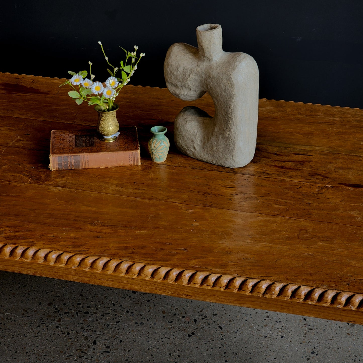 Antique Handmade & Handcarved Pine Coffee Table - Reclaimed Mt. Goods