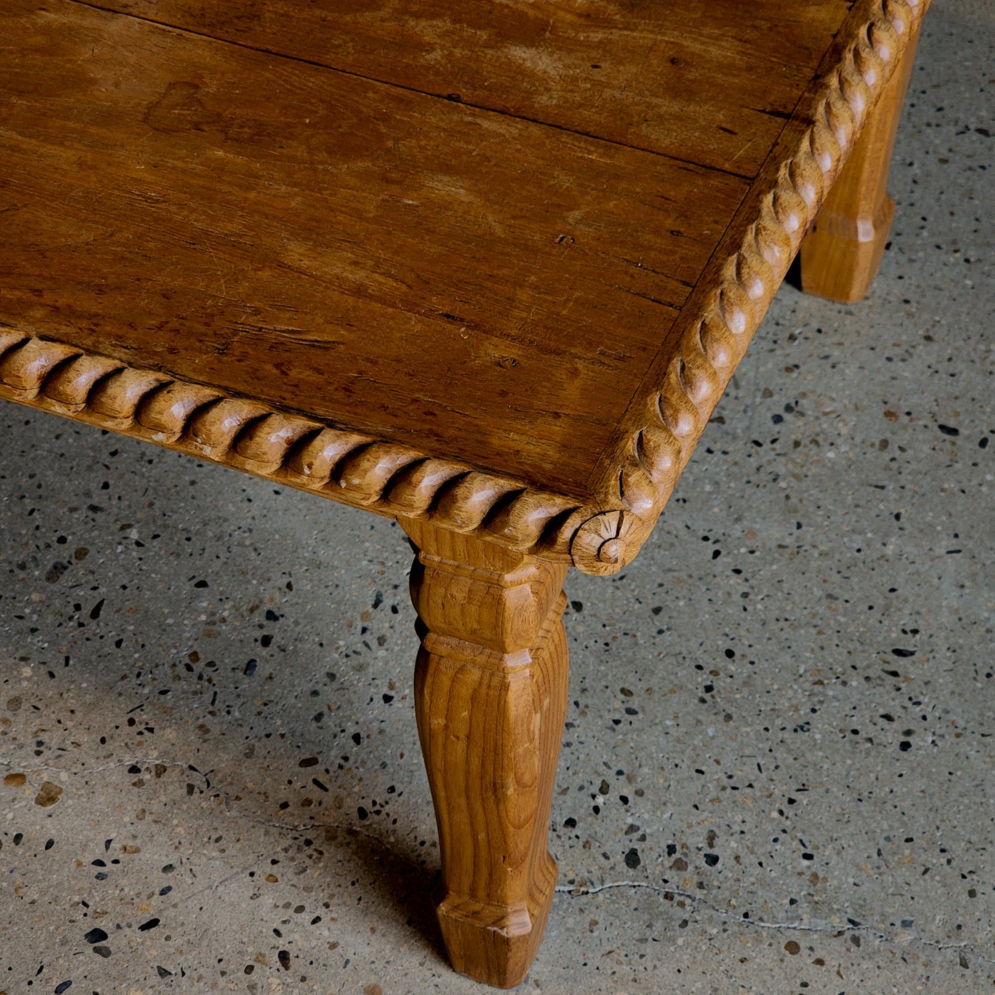 Antique Handmade & Handcarved Pine Coffee Table - Reclaimed Mt. Goods