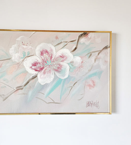 1980s Cherry Blossom Art by Lee Reynolds - Reclaimed Mt. Goods