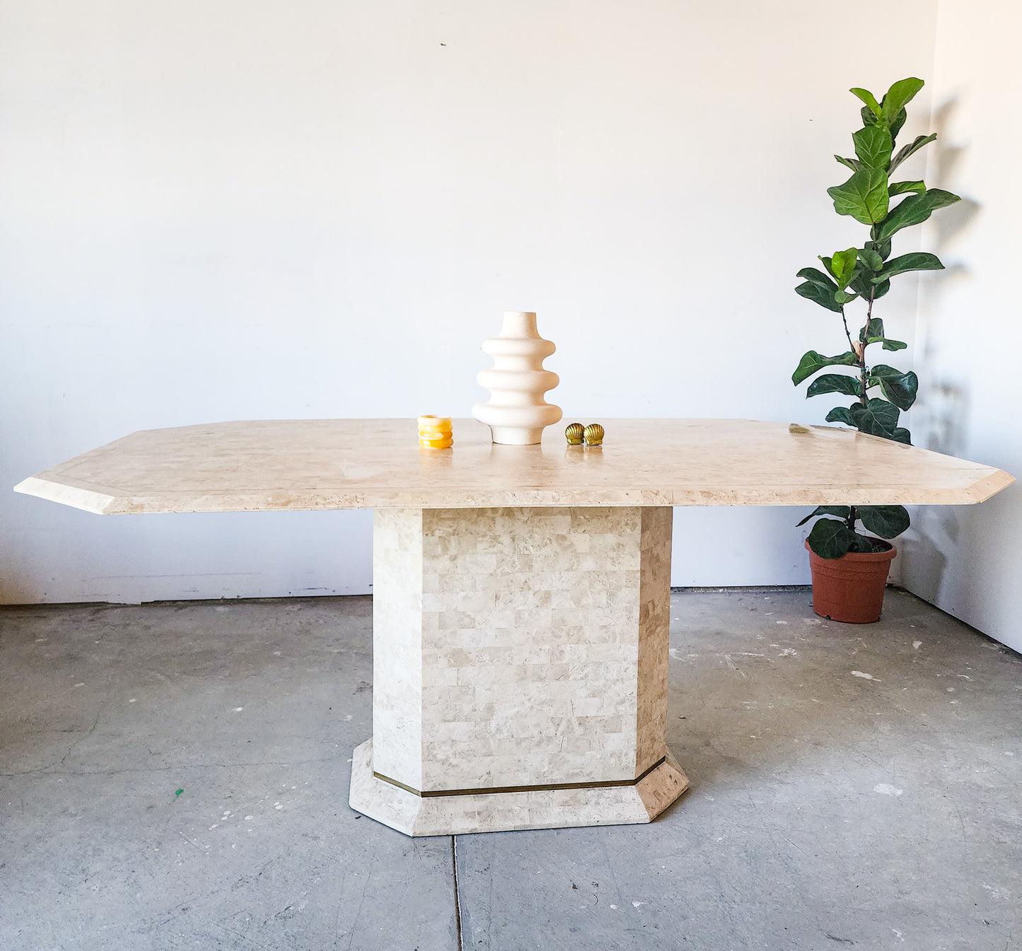 Postmodern Tessellated Stone Dining Table - Reclaimed Mt. Goods