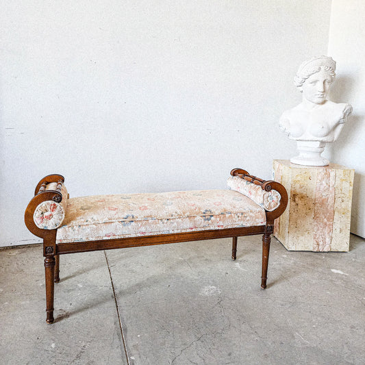 Vintage Scroll Shaped Bench