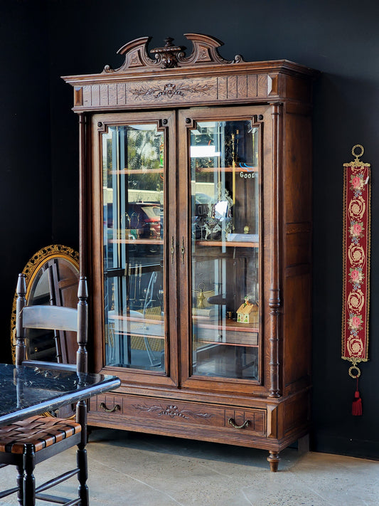 Antique Eastlake Style Walnut Cabinet - Reclaimed Mt. Goods