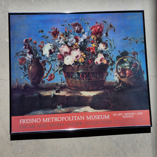 Large Framed Francesco Guardi Floral Print from Fresno Art Museum - Reclaimed Mt. Goods