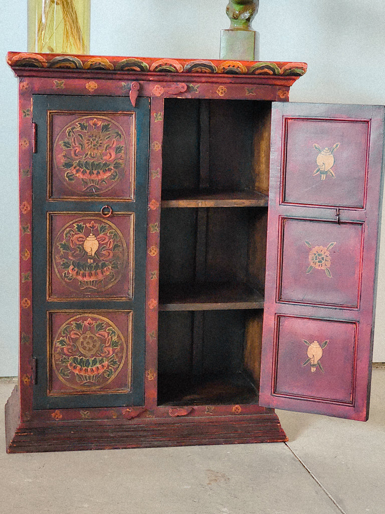 Handpainted Tibetan Style Cabinet - Reclaimed Mt. Goods
