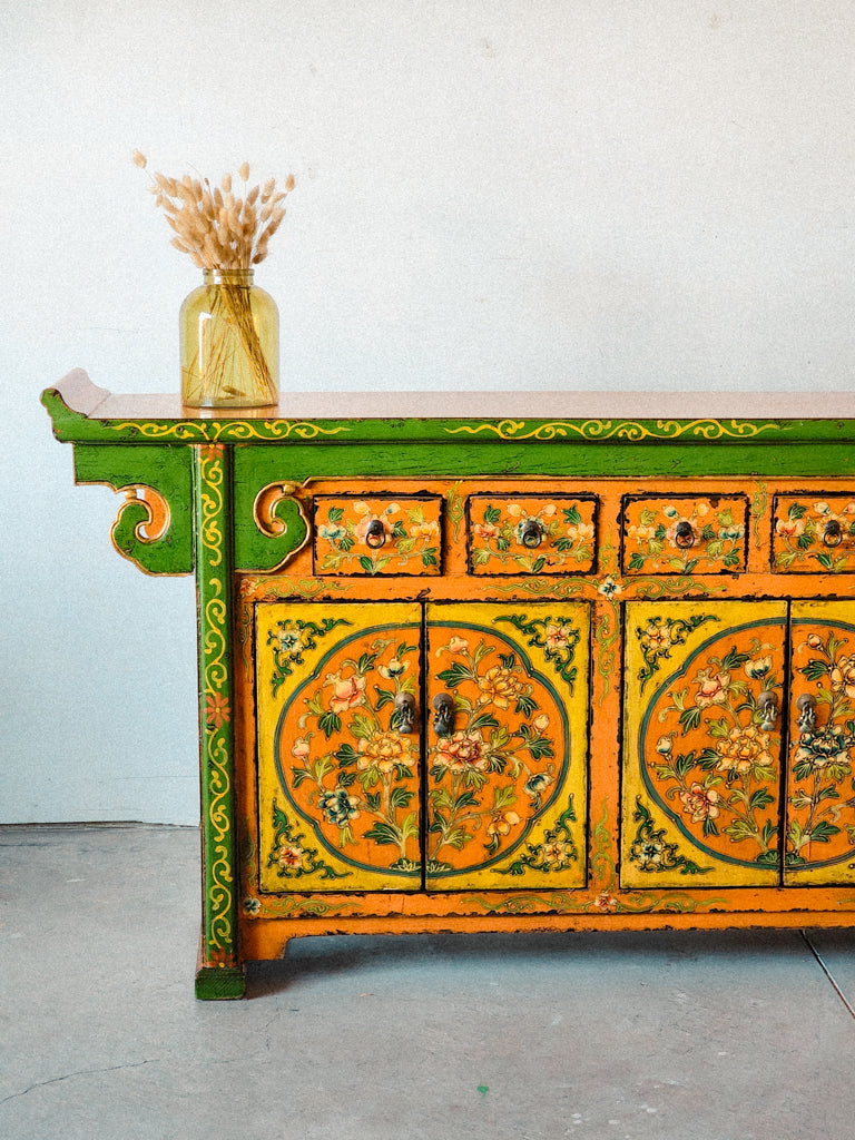 Antique Tibetan Style Cabinet - Reclaimed Mt. Goods