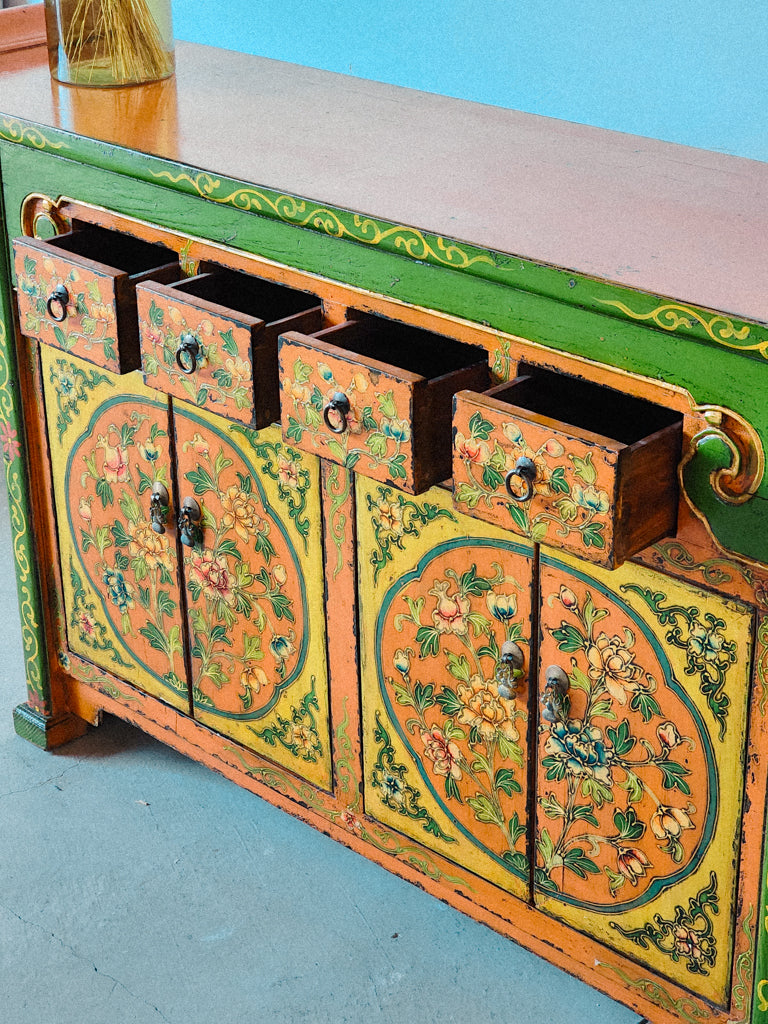 Antique Tibetan Style Cabinet - Reclaimed Mt. Goods