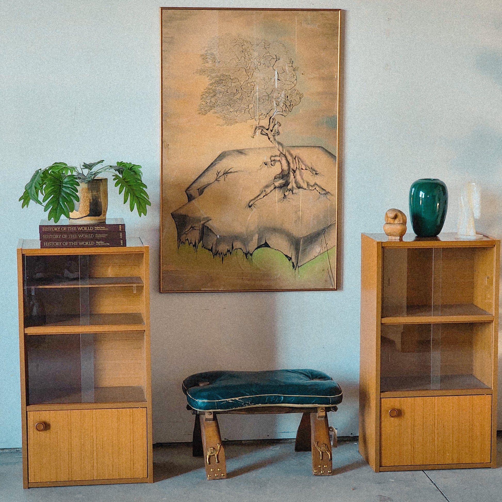 Small Mid Century Teak-Blend Cabinets or Night Stands - Reclaimed Mt. Goods
