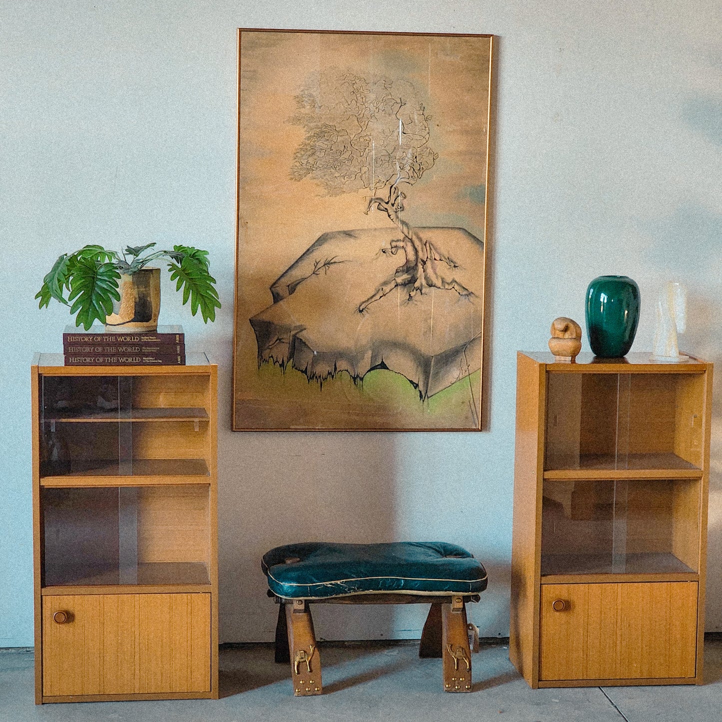 Small Mid Century Teak-Blend Cabinets or Night Stands - Reclaimed Mt. Goods