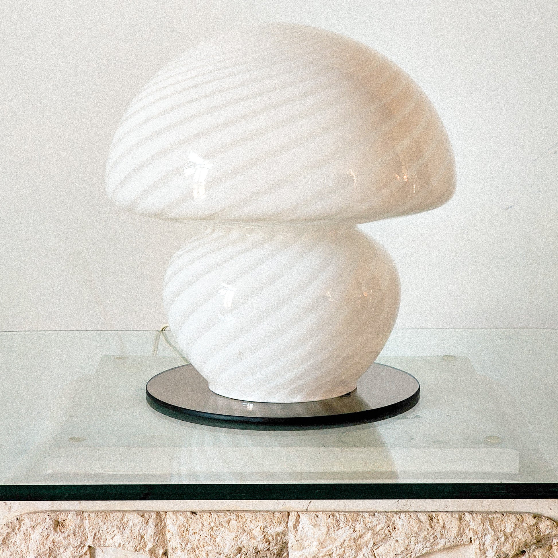 Authentic Vintage Italian Murano Glass Mushroom Lamp - Reclaimed Mt. Goods