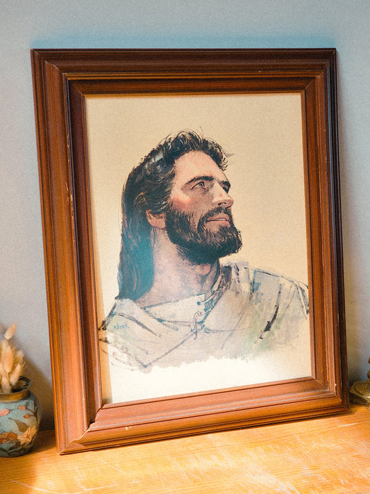 Richard Hook MCM Framed Jesus Print - Reclaimed Mt. Goods