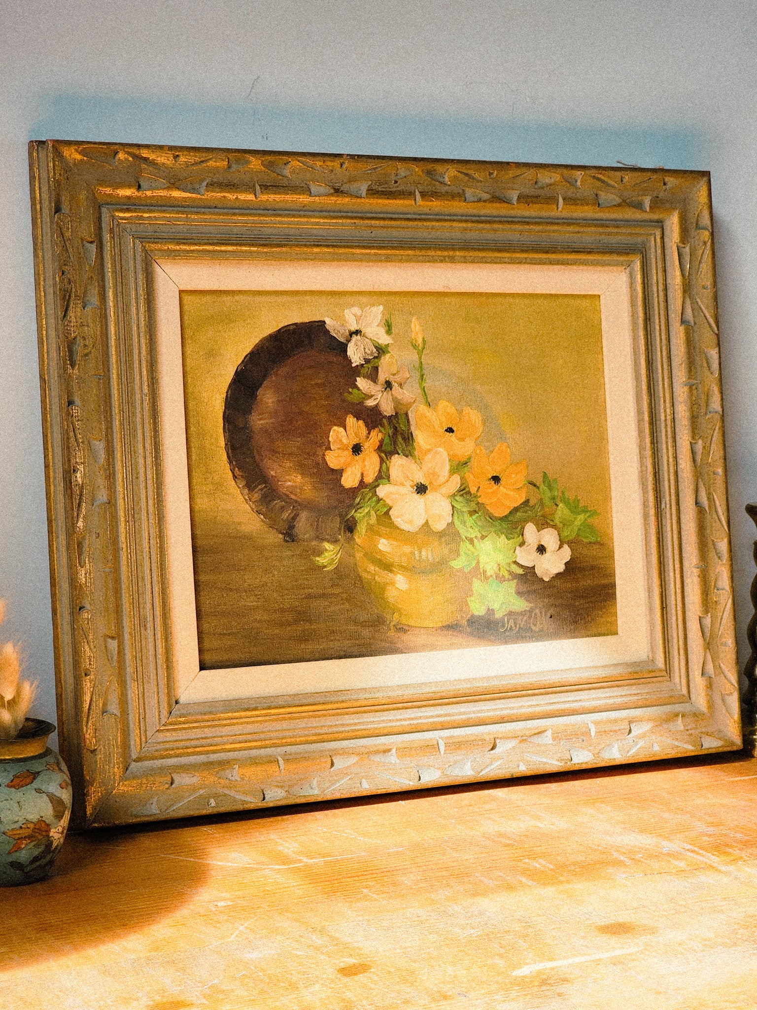 Vintage Original Floral Oil Painting - Reclaimed Mt. Goods