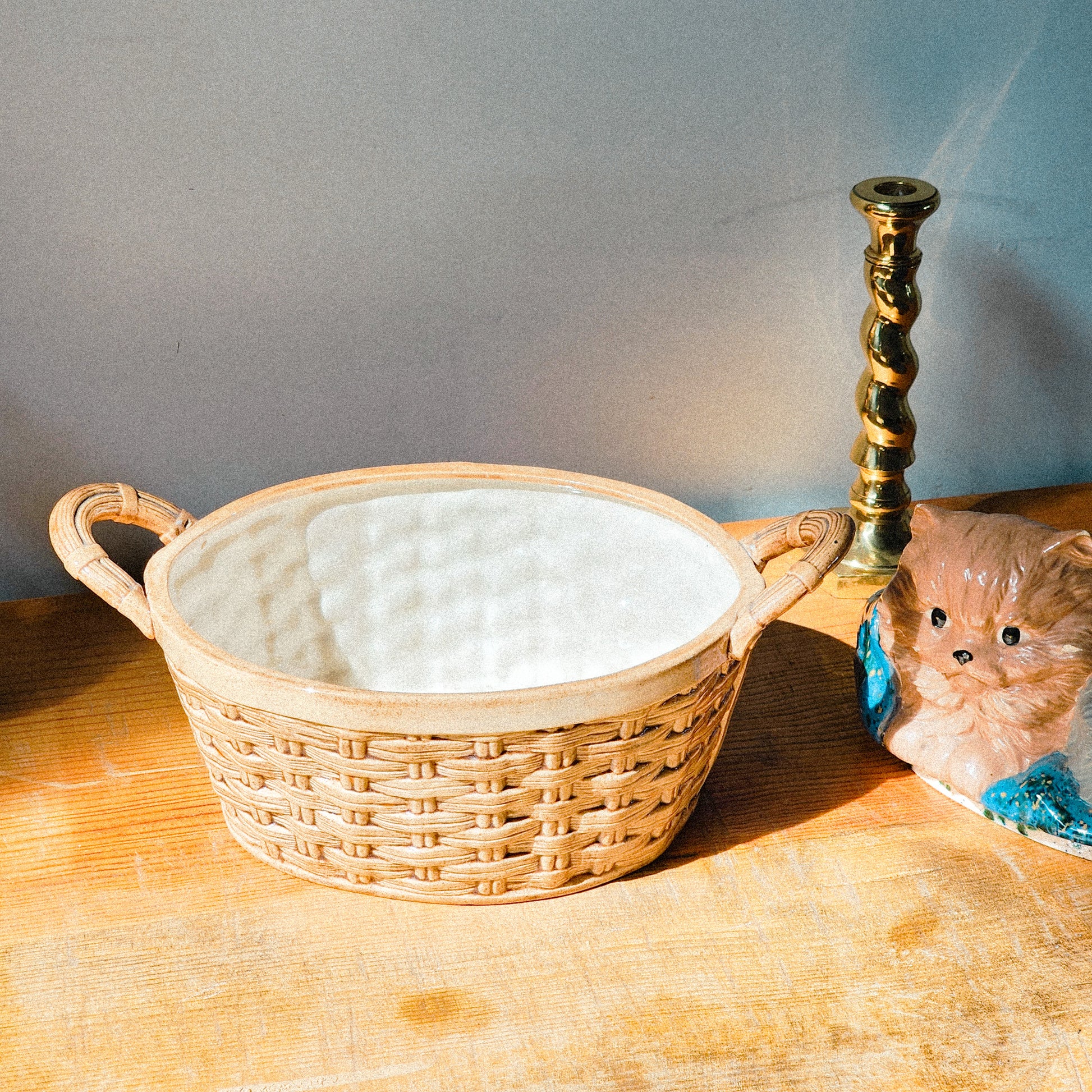 Large Vintage Ceramic Kitten Cookie Jar - Reclaimed Mt. Goods