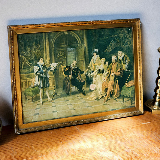 Karl Cappes Violin In Palace Antique Framed Print - Reclaimed Mt. Goods