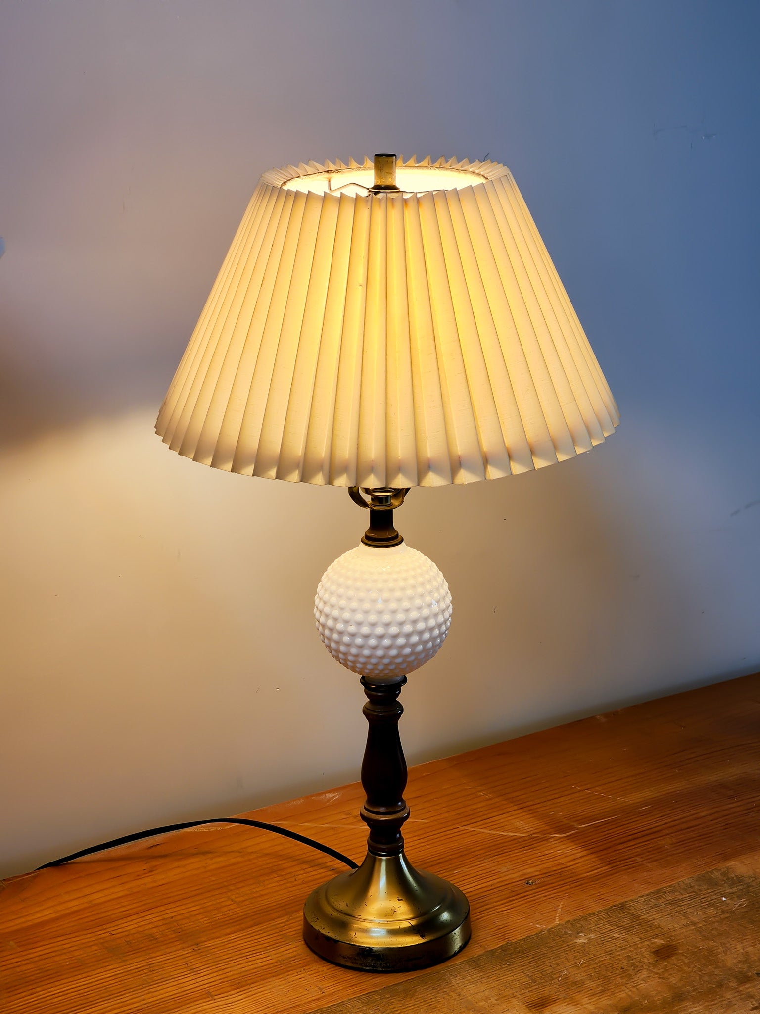 Vintage Hobnail Glass Table Lamp - Reclaimed Mt. Goods