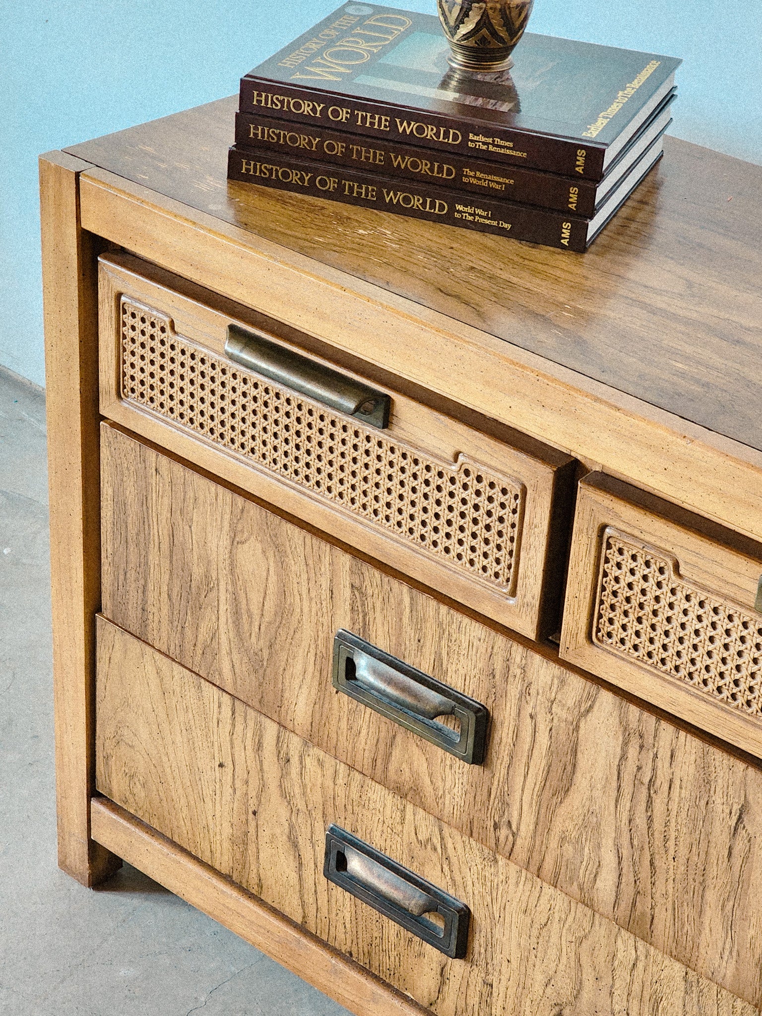 Vintage Caned Accented Dresser - Reclaimed Mt. Goods