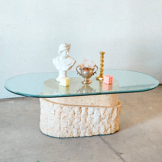 Postmodern Tessellated Stone Coffee Table - Reclaimed Mt. Goods