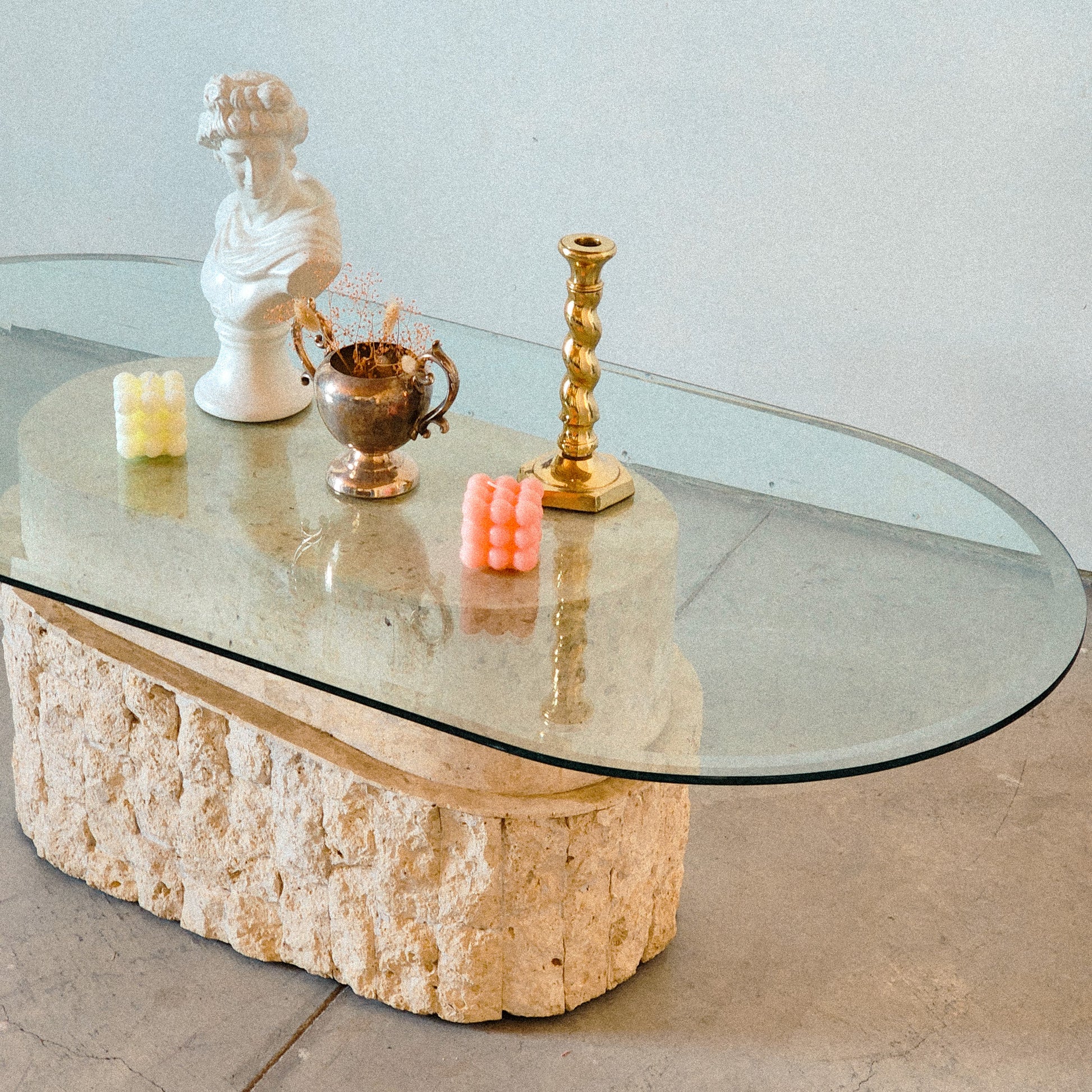 Postmodern Tessellated Stone Coffee Table - Reclaimed Mt. Goods