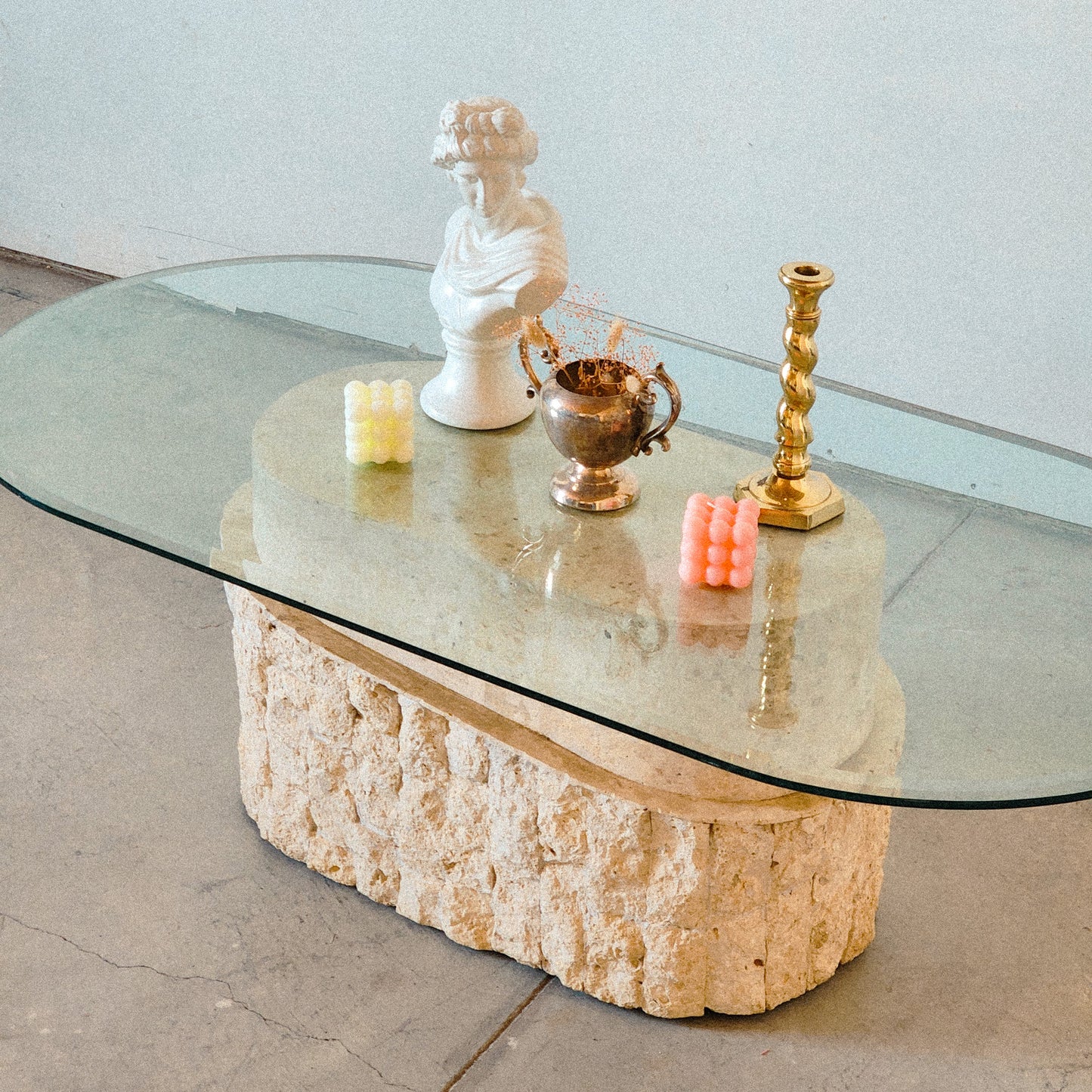 Postmodern Tessellated Stone Coffee Table - Reclaimed Mt. Goods