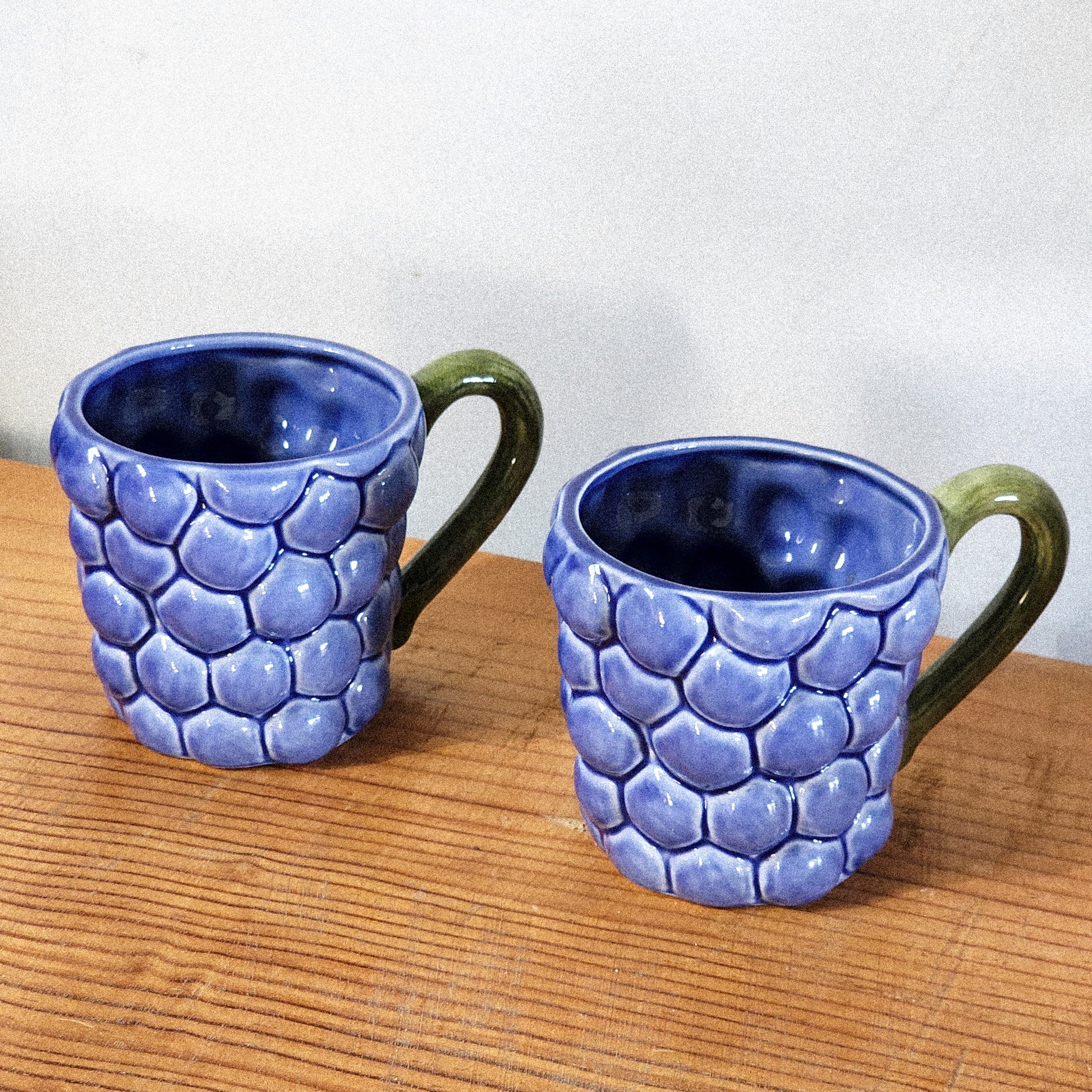Vintage Purple Ceramic Grape Mug Set - Reclaimed Mt. Goods