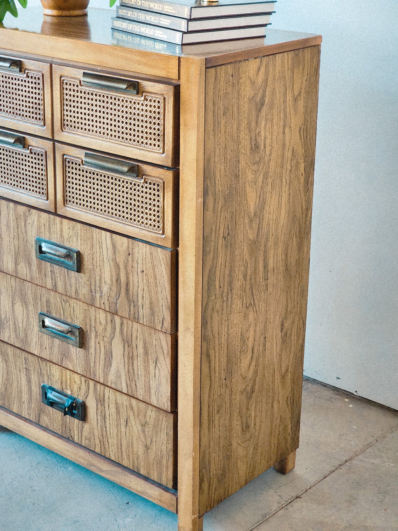 Vintage Caned Accented Dresser - Reclaimed Mt. Goods