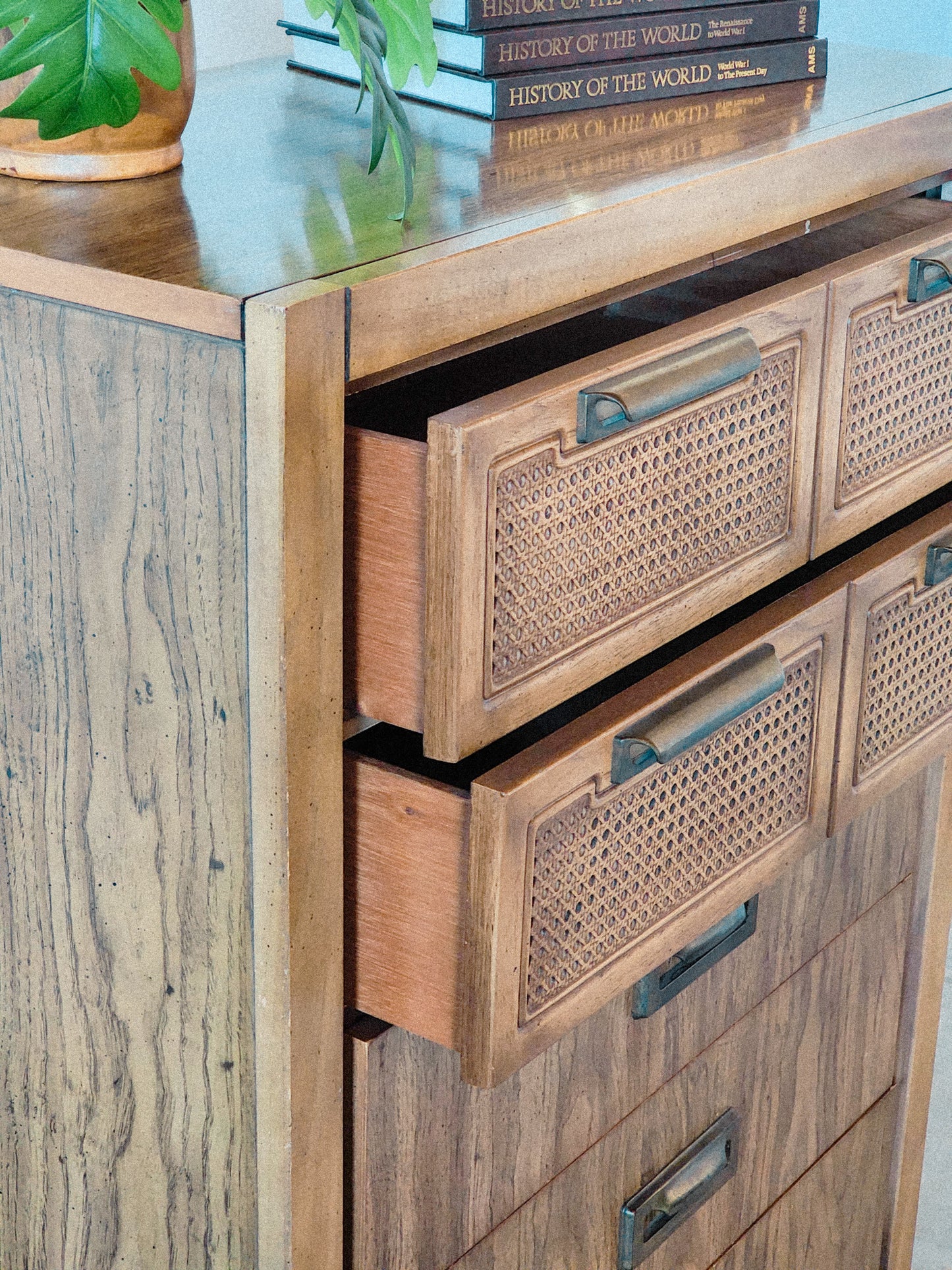 Vintage Caned Accented Dresser - Reclaimed Mt. Goods