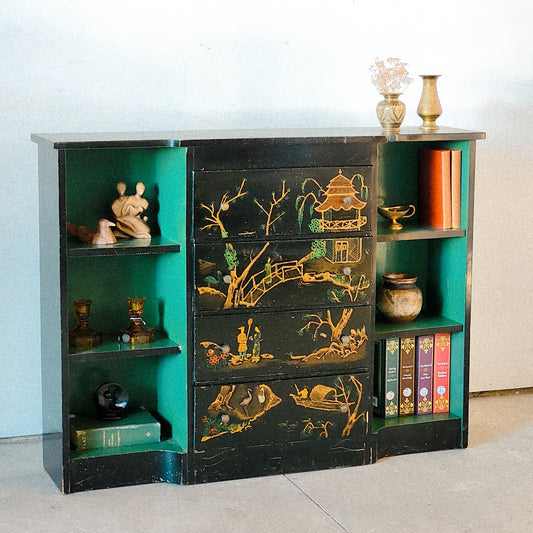 Vintage Black Oriental Cabinet - Reclaimed Mt. Goods