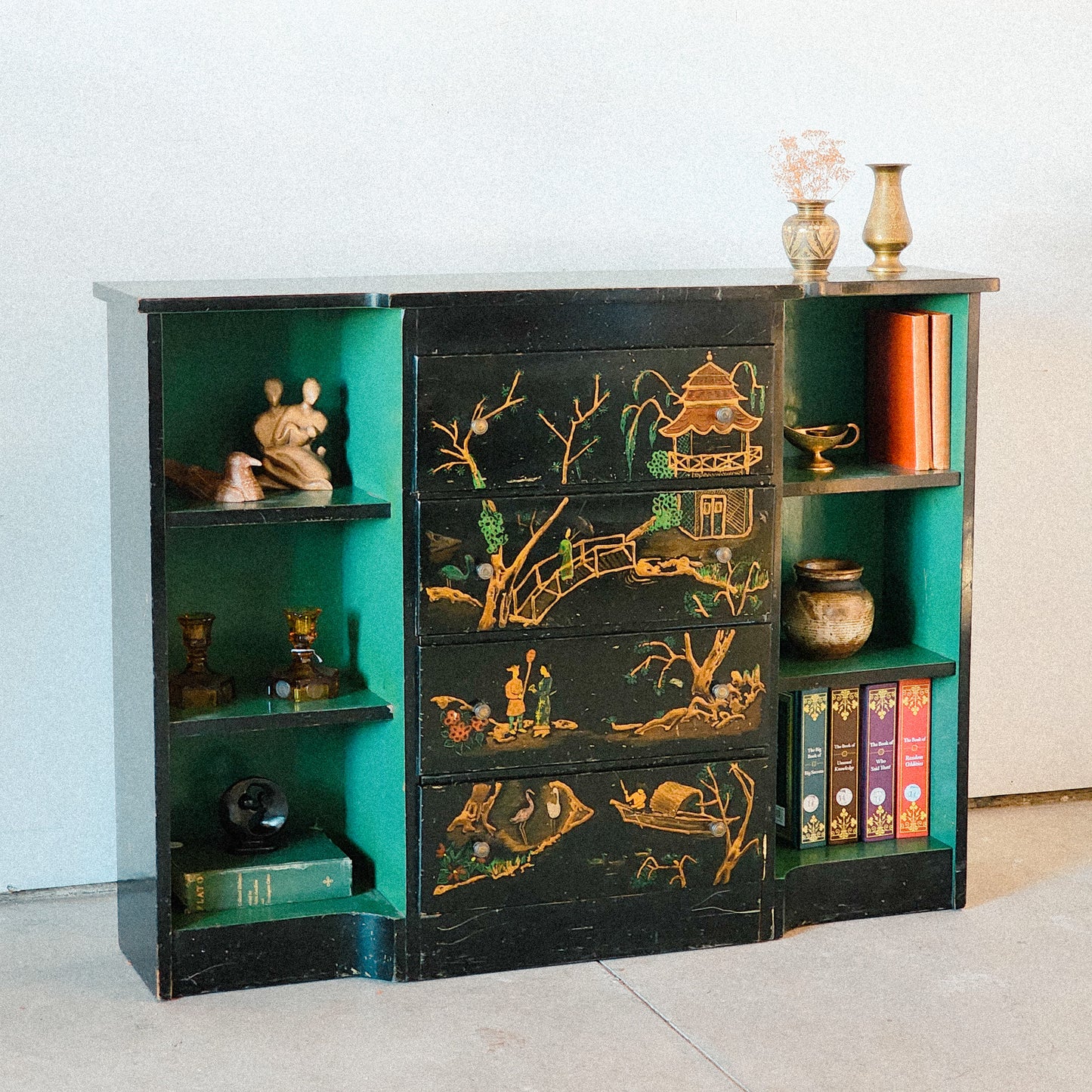 Vintage Black Oriental Cabinet - Reclaimed Mt. Goods