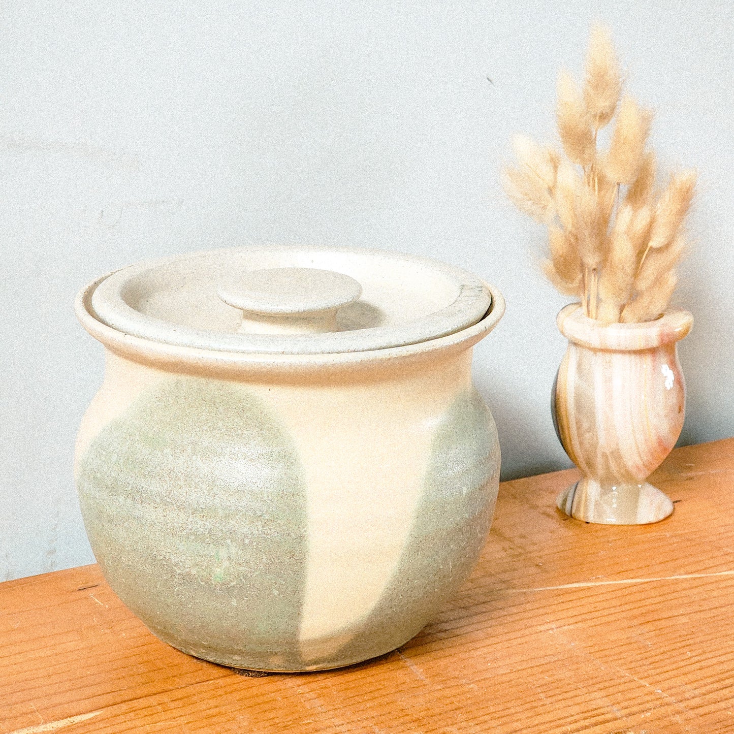 Medium Sized Hand-Crafted Ceramic Canister - Reclaimed Mt. Goods