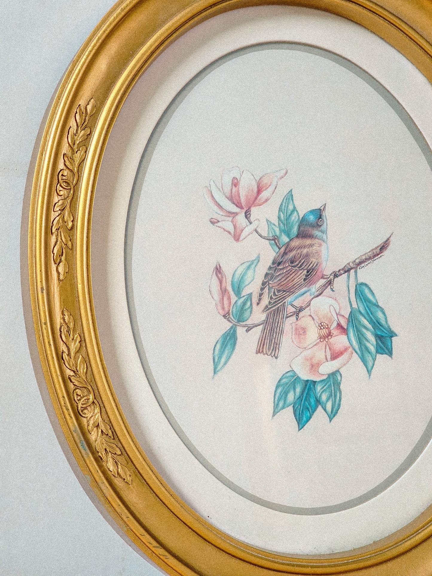 Vintage Oval Bird Framed Print - Reclaimed Mt. Goods