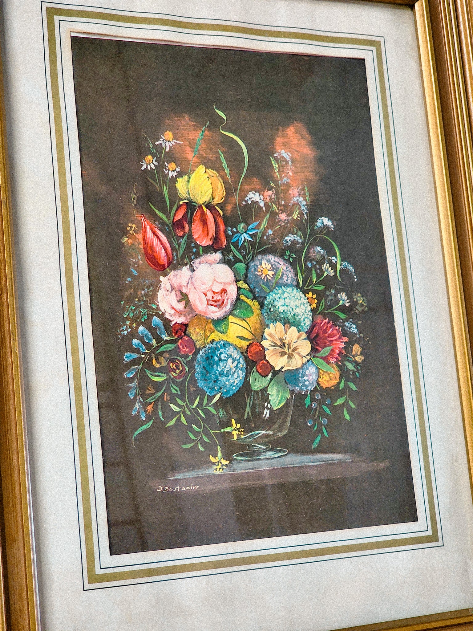 Vintage Framed Original Floral Art - Reclaimed Mt. Goods