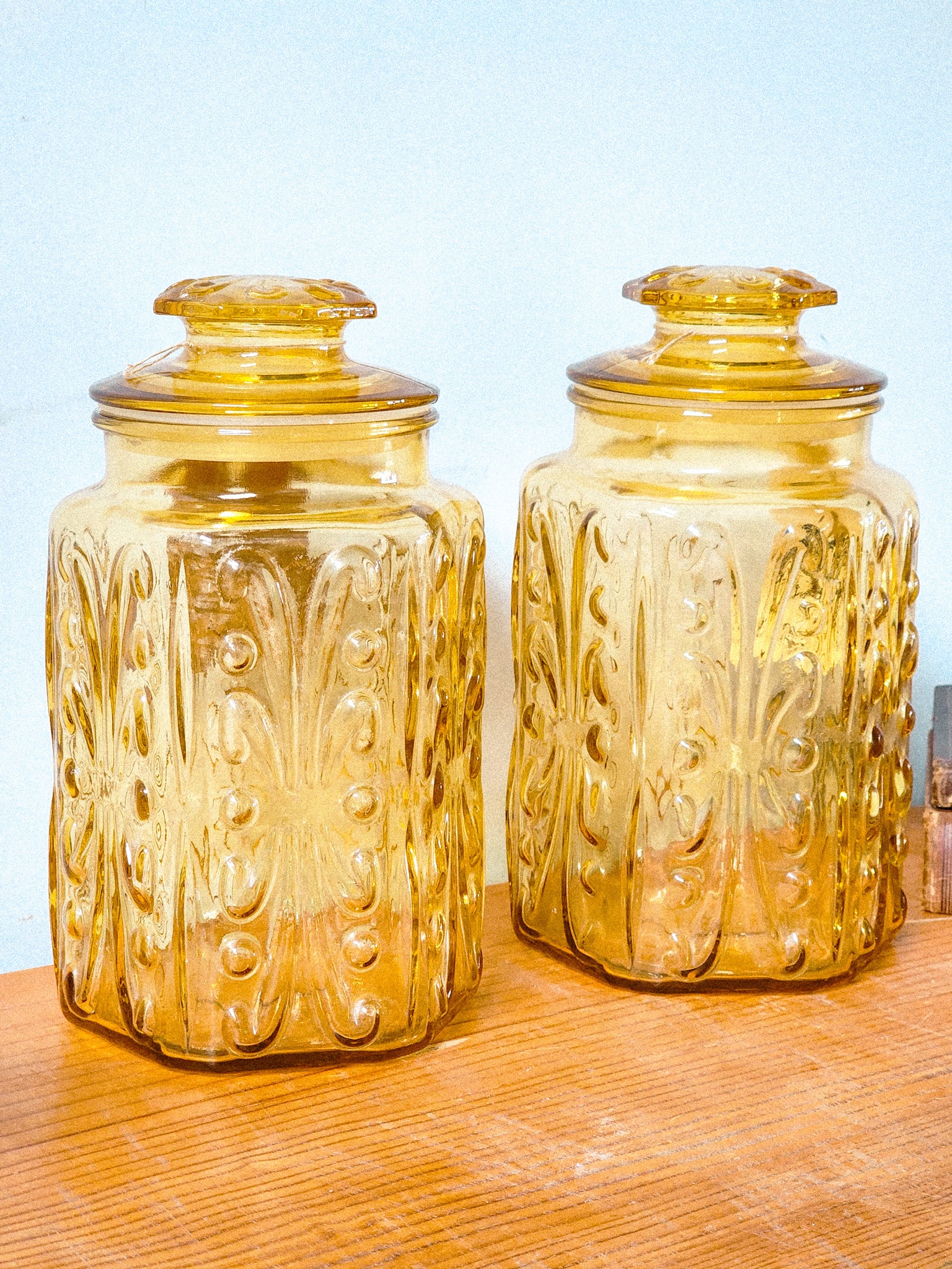 Mid Century Imperial Glass Honey Canister - Reclaimed Mt. Goods