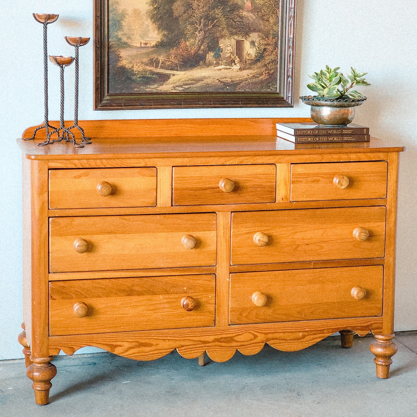 Lexington Maple Wooden 7 Drawer Dresser - Reclaimed Mt. Goods